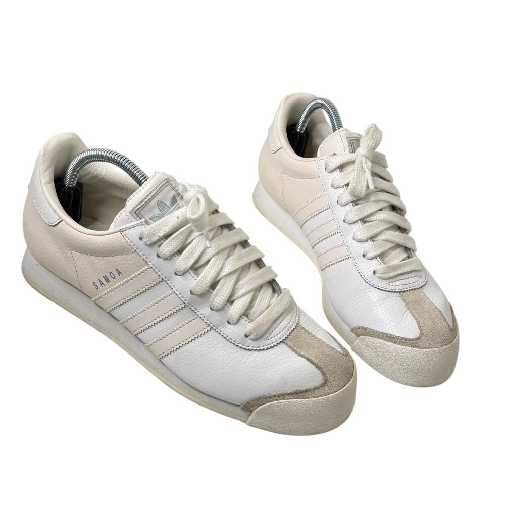 ADIDAS SAMOA Men’s Sneakers Shoes Size 9 Classic Retro 133759 White Leather